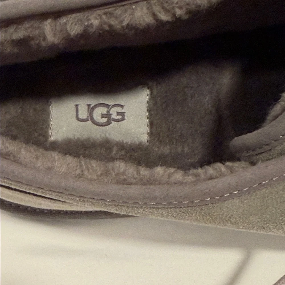 UGG Men’s Maksim Chukka Boots‎ Size 12 Gray Suede Shearling Lined Lace-Up NEW